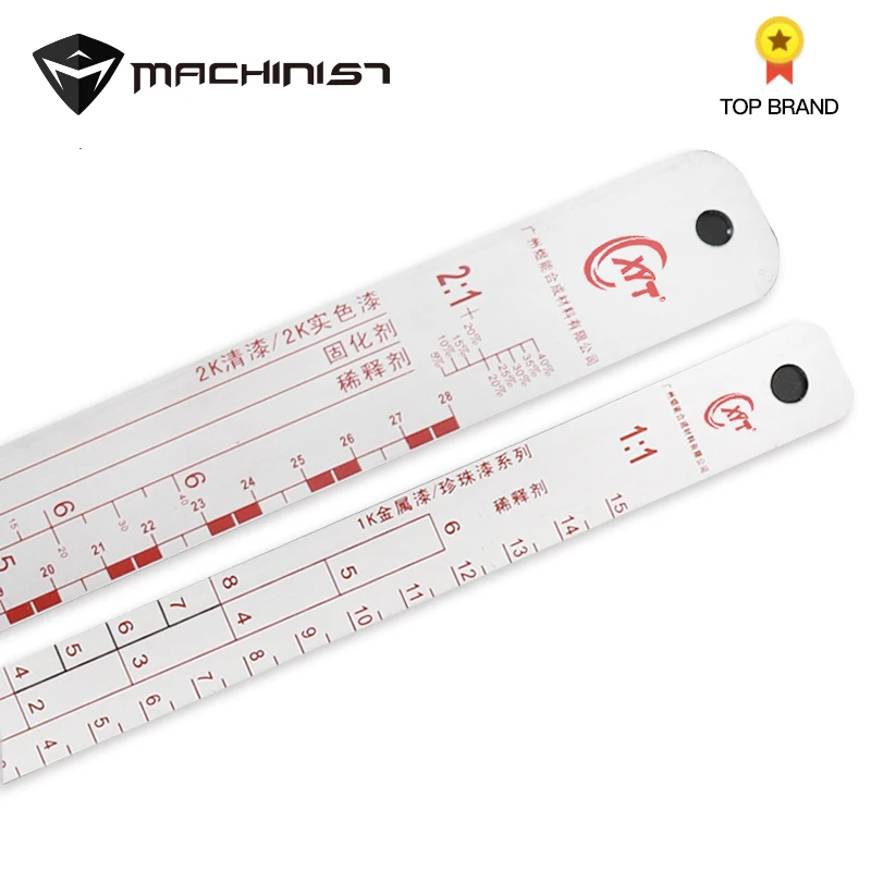 

35cm Aluminum Paint Stick Car Paint Proportional Measuring Scale Solvent Resistant Painting Mixing Tool Ruler