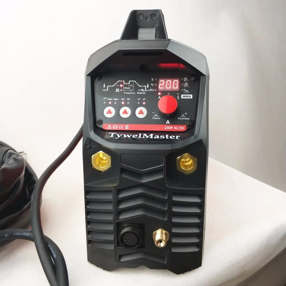 Professional 200A цифровой AC/Импульсная Сварка вольфрамовым электродом в инертном газе сварочный аппарат AC/Импульсная Сварка вольфрамовым