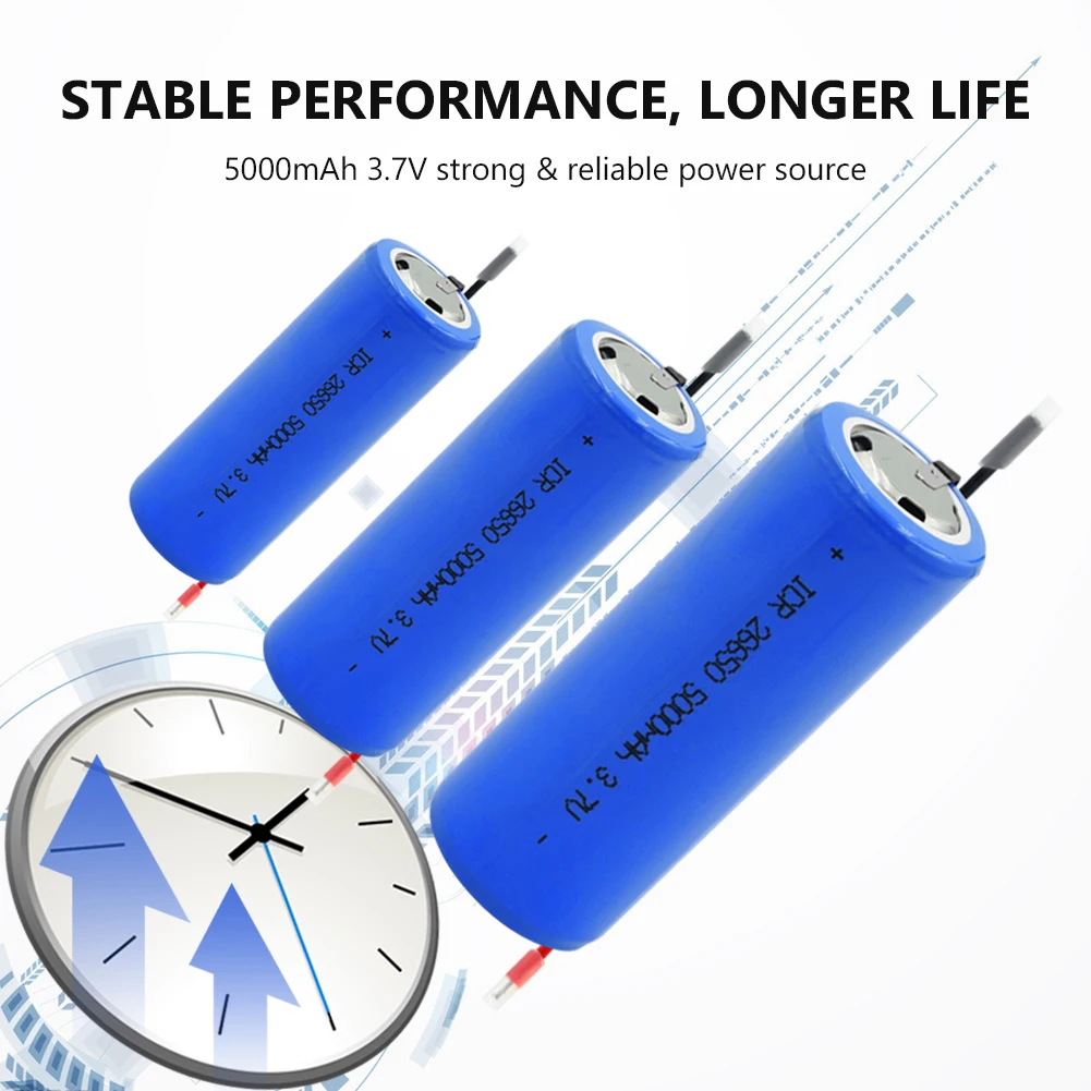 1/2/4 шт. синий ICR 26650 литий ионная батарея Батарея для Светодиодный светильник дистанционного Управление мини вентилятор фонарь светодиодный вспышка светильник 3,7 V 5000mAh