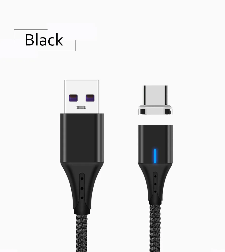 Rosinop 5A Super Charge Magnetic Cable For huawei p30 pro p20 USB Type C Cable For huawei mate 20 9 10 manyetik sarj kablosu