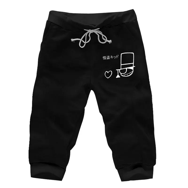 Мужские Аниме случае закрытые детектива Конана Kiddo Шорты хлопковые повседневные короткие гаремные брюки костюм с карманами брюки для отдыха