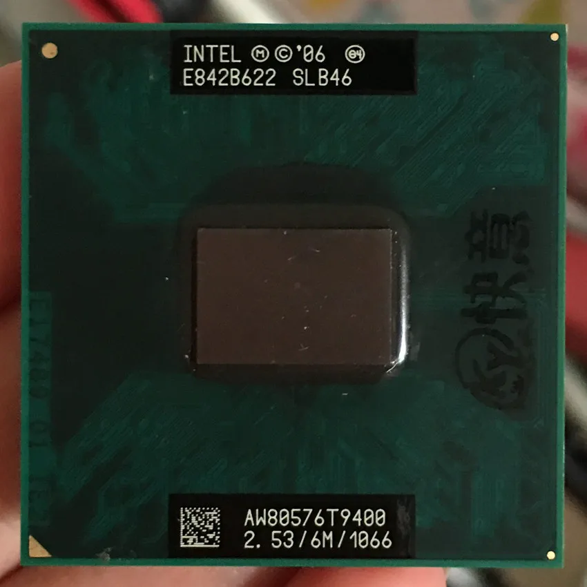 Free shipping Intel CPU laptop Core 2 Duo T9400 CPU processor 6M Cache/ 2.53GHz /1066/Dual-Core Laptop processor for 