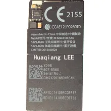 Для Macbook Pro 1" retina A1398 A1425 Аэропорт Wifi Bluetooth карта Broadcom BCM94331CSAX