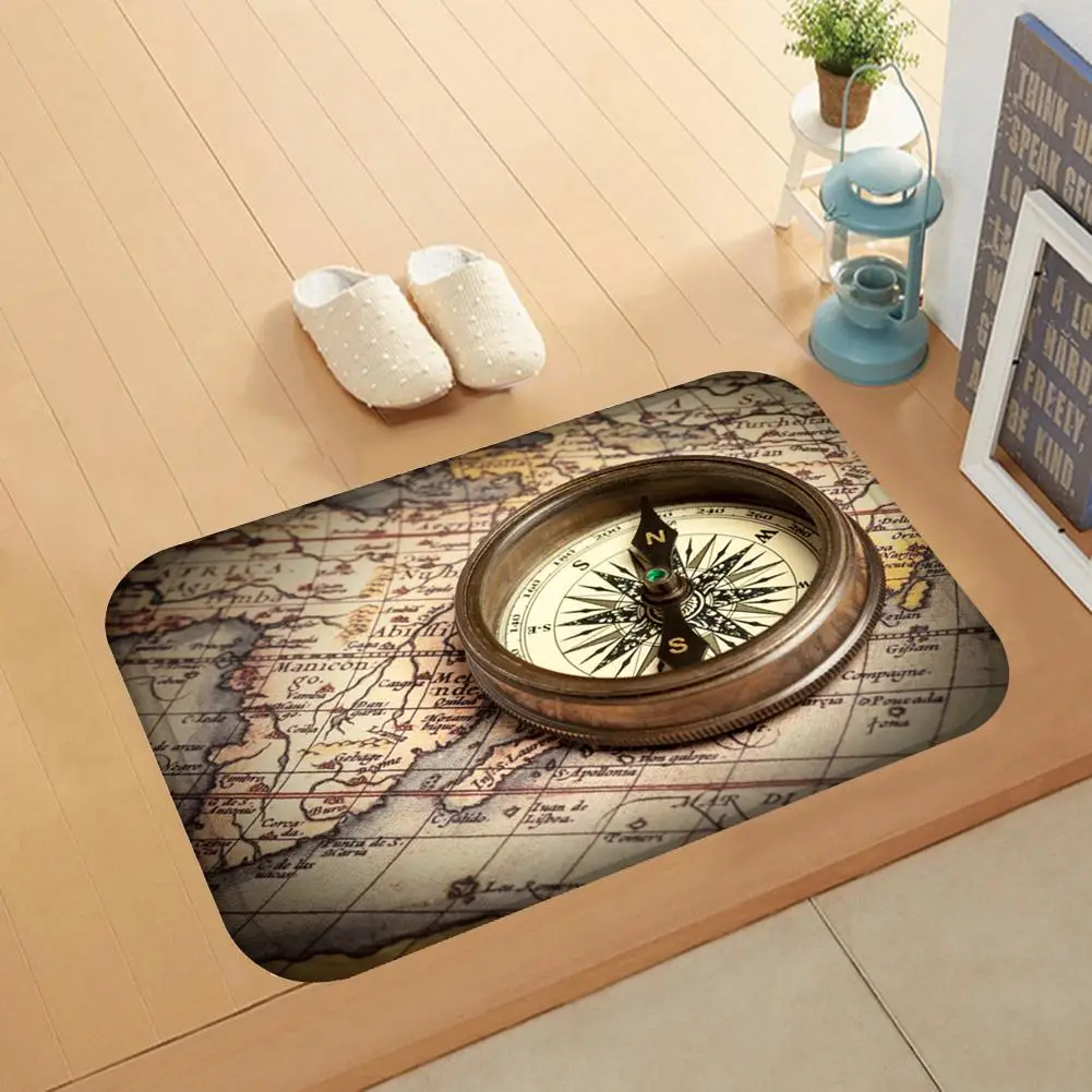 Vintage Watch Compass Bathroom Mat Anti-slip Doormat Floor Mat Rug Living Room Decor Fashion Vintage Watch Compass Bathroom Mat Anti-slip Doormat Floor Mat Rug Living Room Decor Fashion