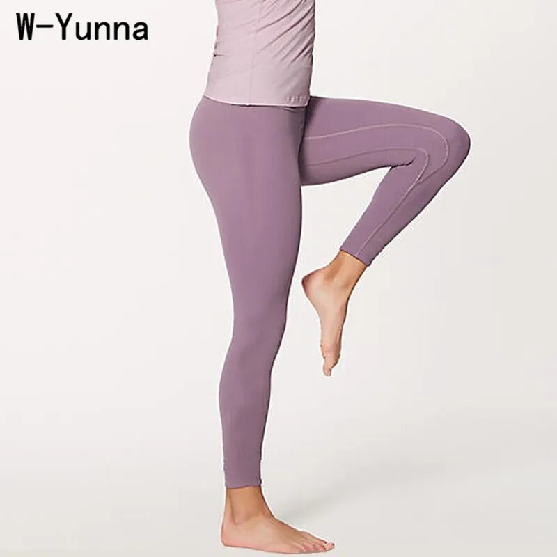W Yunna однотонные спортивные Леггинсы с высокой талией из нейлона и спандекса