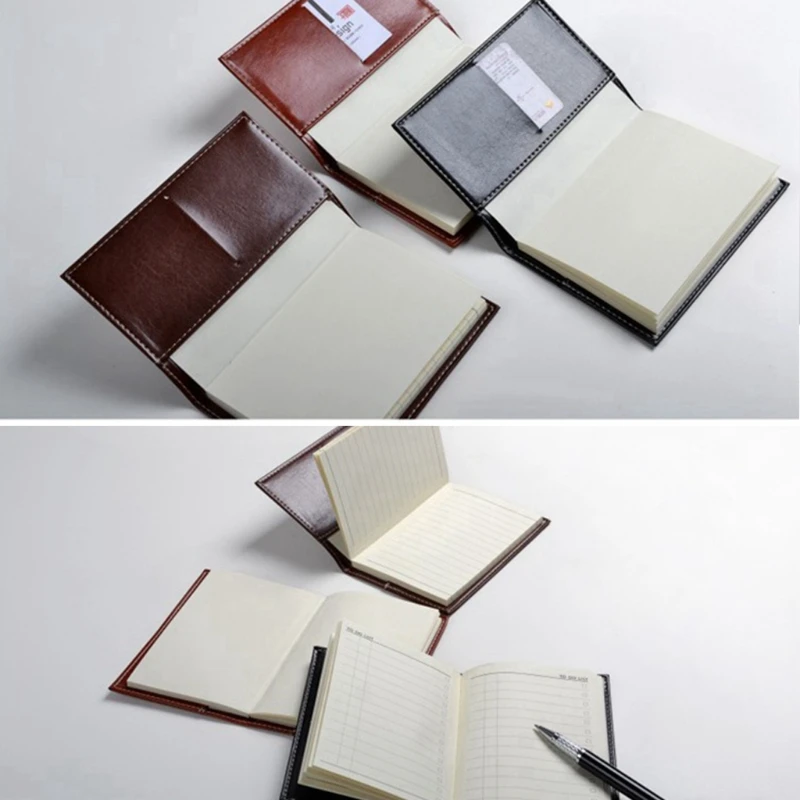 Мини карманный ноутбук портативный Журнал Дневник Книга из искусственной кожи Обложка блокноты