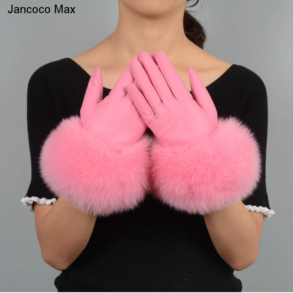 Jancoco Max* 10 цветов, натуральная кожа, перчатки, Новое поступление, настоящая овчина и Лисий мех, перчатки, женская мода, стиль S7200