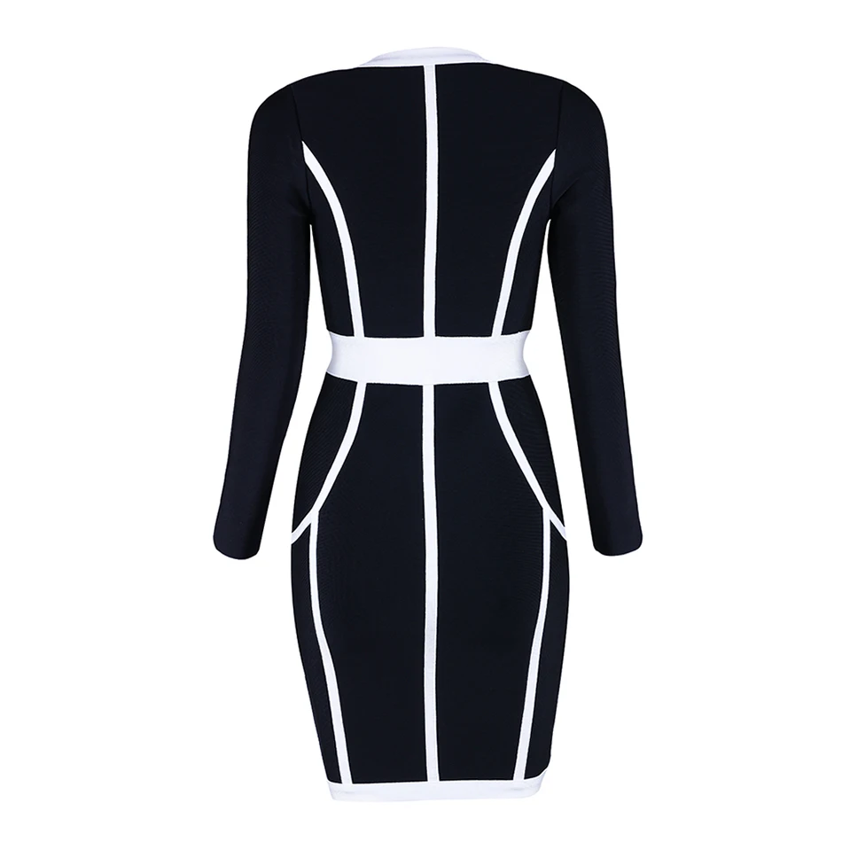 2017-Newest-Winter-Bandage-Dress-Women-Celebrity-Party-Long-Sleeve-V-Neck-Sexy-Night-Out-Dress (4)