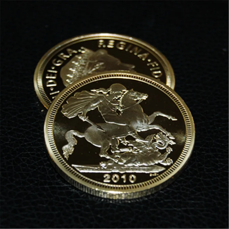 2010 британская монета соверен, 1 сувенирная монета. 999 Bullion Золотая круглая монета, позолоченные монеты 1 унций диаметр 40 мм