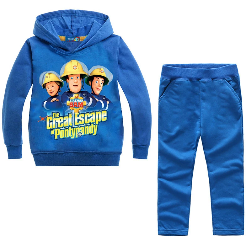 Animation Fireman Sam Cosplay Costumes Lovely cartoon Hoodies Sweatshirts Pants For Kids Girl Boy Christmas Party Uniforms Set Animation Fireman Sam Cosplay Costumes Lovely cartoon Hoodies Sweatshirts Pants For Kids Girl Boy Christmas Party Uniforms Set