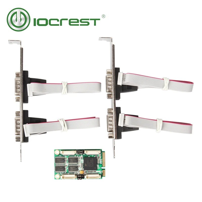  IOCREST Mini pci express 4 port rs232 Db9 com halbe größe pcie serielle port industrielle controlle