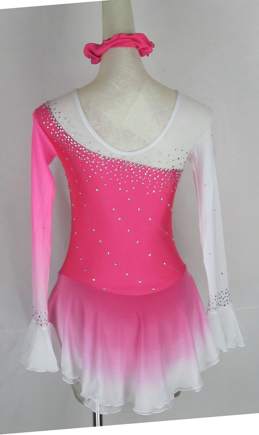 

Free shippingPinkFigure Ice skating dress/Baton Twirling/Dance Costume/Tap leotard MADE TO FITSD60