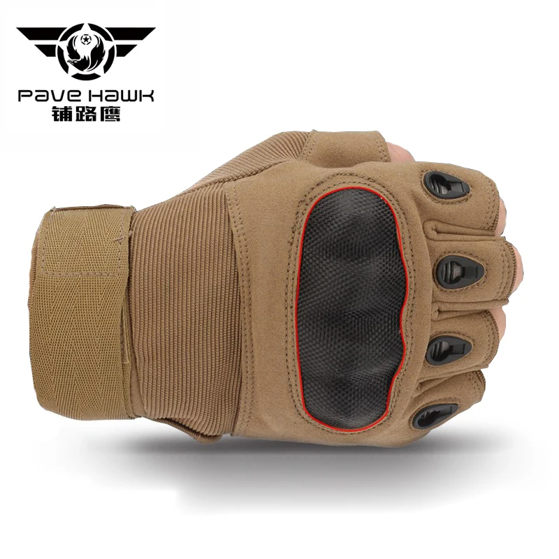 

Carbon Tactical Fingerless Gloves Military Army Shooting Paintball Airsoft Bicycle Motorcross Hard Knuckle Half Finger Gloves