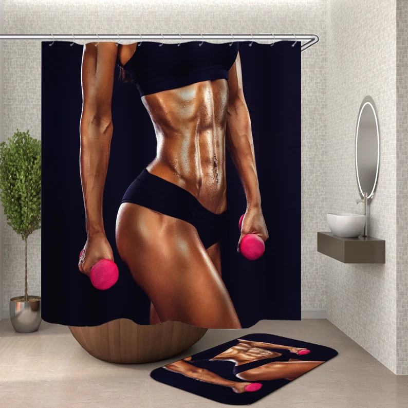 Занавески для ванной комнаты, 3d занавески для ванной комнаты, занавески с крючками для ванной комнаты, водонепроницаемые занавески для ванной или коврики - Цвет: HY193