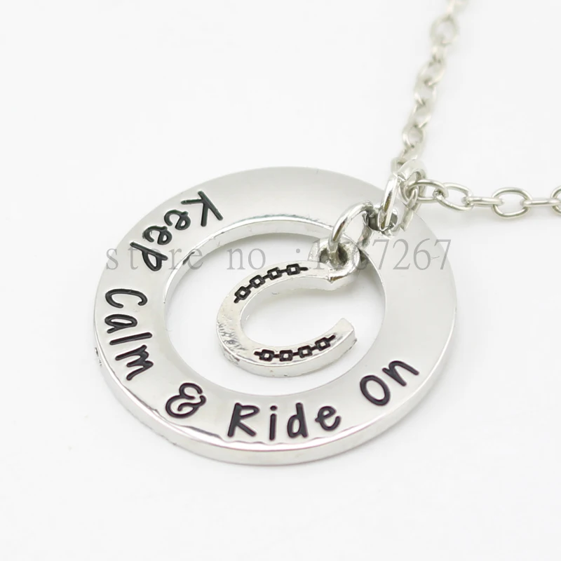 Новое поступление 2015 ожерелье Keep Calm & Ride модель ювелирные изделия для любителей