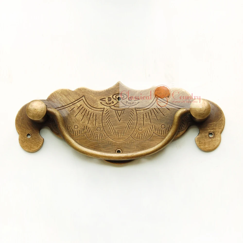 Free Shipping 4pcs Br Jewerly Box Handle Drawer Pull Door Knocker Free Shipping 4pcs Br Jewerly Box Handle Drawer Pull Door Knocker Hardware Vintage Chinese Furniture Cabinet In Pulls From Home