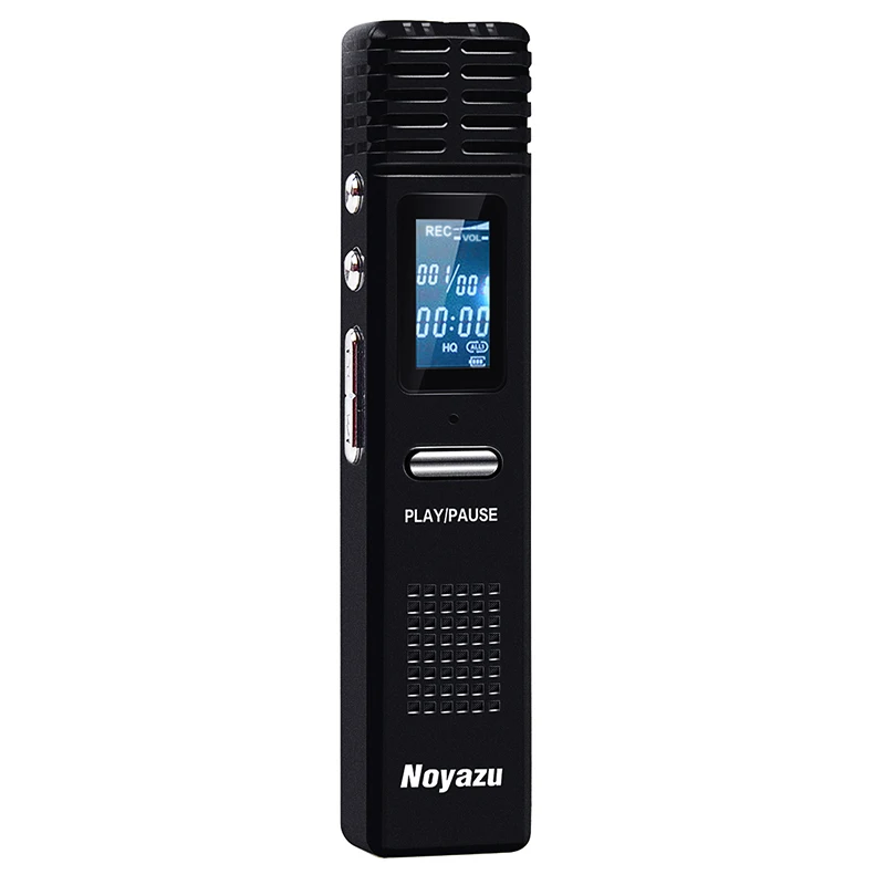 NOYAZU X1 المهنية 8 جيجابايت مسجل صوت رقمي وقت طويل تسجيل صوت المنشط الإملاء Mp3 لاعب U القرص الأسود
