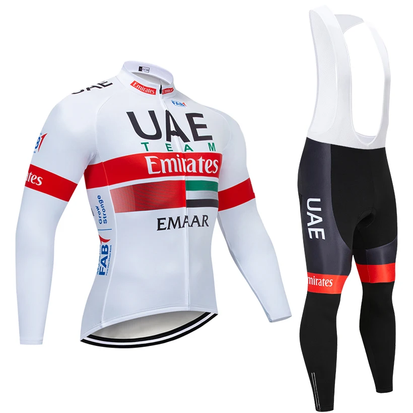 

2019 UAE TEAM CYCLING JACKET 12D bike pants set Ropa Ciclismo MENS winter thermal fleece pro BICYCLING jersey Maillot wear