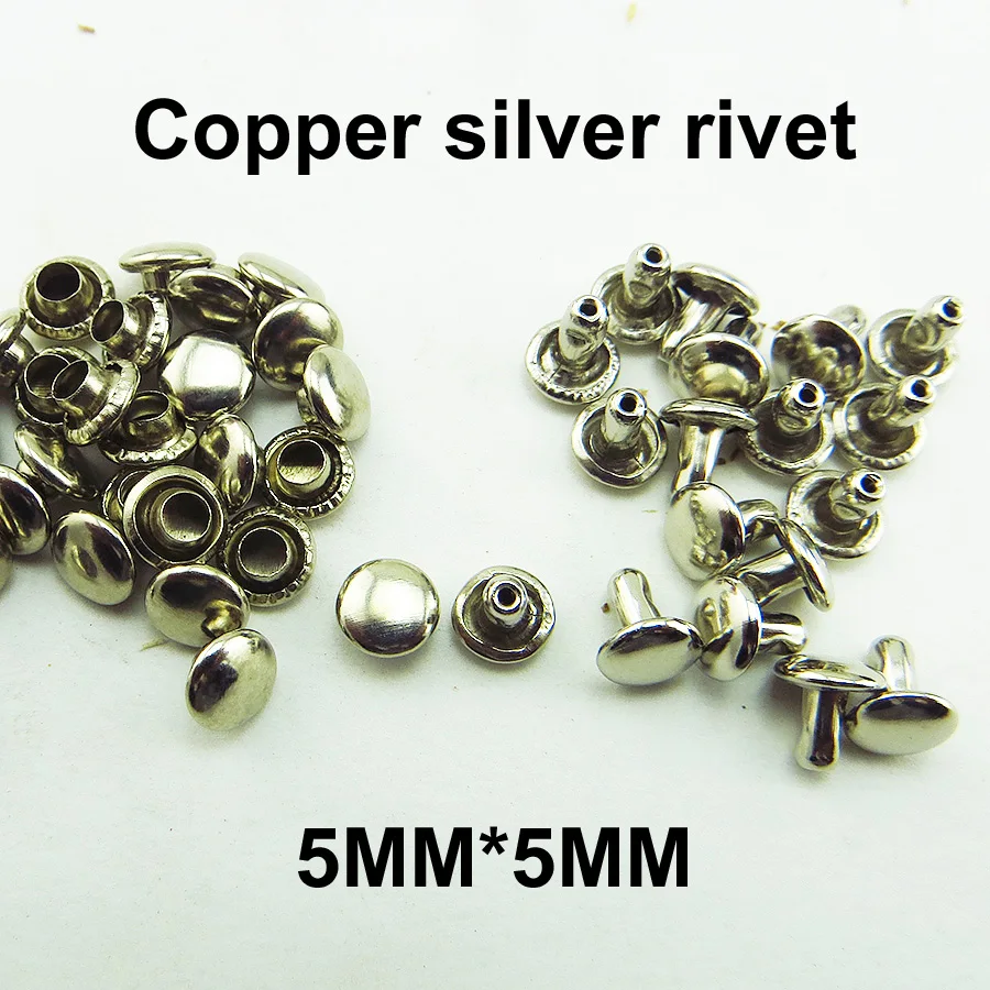200PCS 5MM*5MM silver copper RIVETS buttons sewing clothes accessories