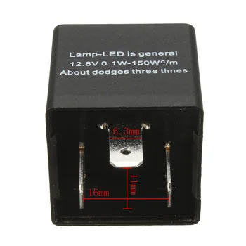 

12V 3-PIN 0.02A-20A Electronic LED Adjustable Flasher Relay For Turn Signal Light Blinker
