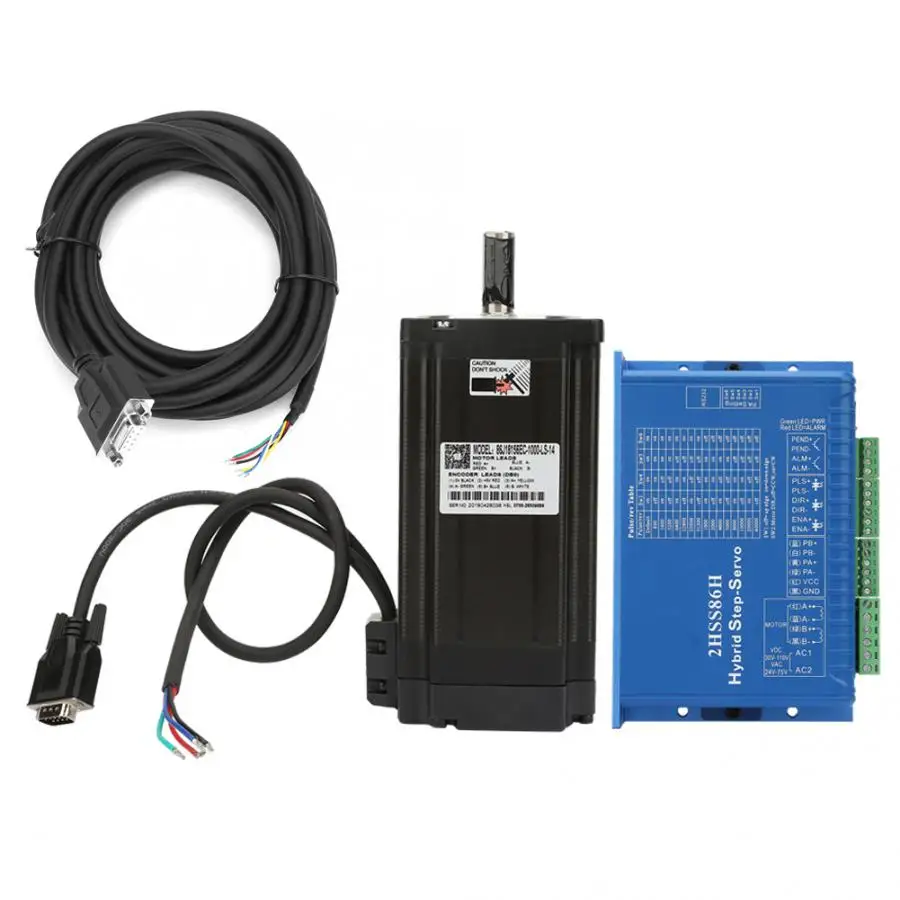 

Motor Driver Hybrid NEMA34 12Nm Closed Loop Step Motor Driver Kit 2HSS86H 86J18156EC-1000 Digital Stepper Driver