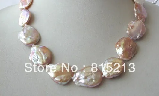 

ddh00190 stunning big baroque pink reborn keshi freshwater pearl necklace
