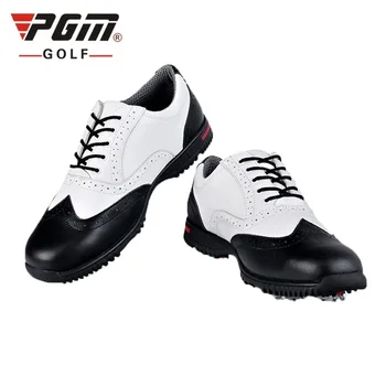 

Pgm Mens British Style Leather Golf Shoes Mens Waterproof Golf Shoes Outdoor Anti-Skid Breathable Lightweight Sneakers AA51034