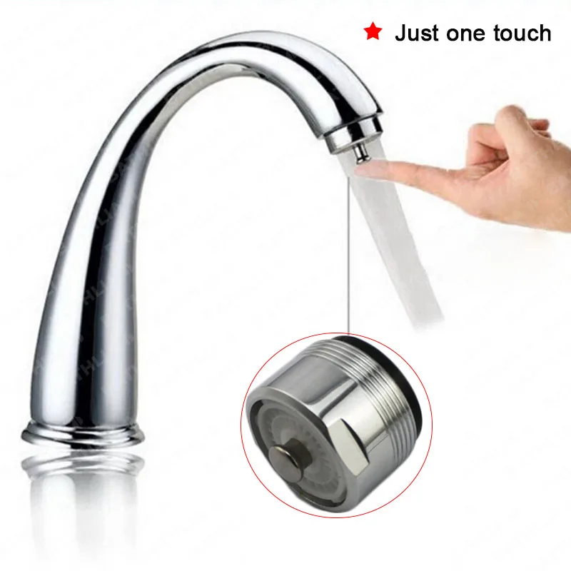 Brass One Touch Faucet Aerator Water Valve Tap Aerator M24 Male Basin Fauce Spout Aerator Under Water Stop Faucet Aerator Aliexpress