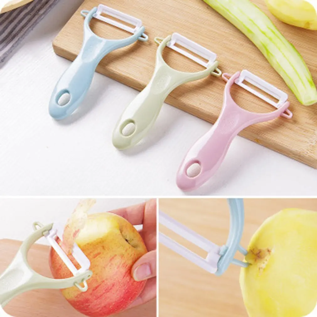 Креативный керамический нож для очистки фруктов, портативный кухонный рубанок, бытовой нож для очистки овощей и фруктов, картофелечистка