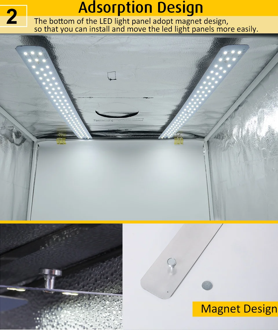 Фотостудия световой короб складной светодиодный фотобокс тент 80 см софтбокс Настольный студийный светильник с 3 шт. фоном