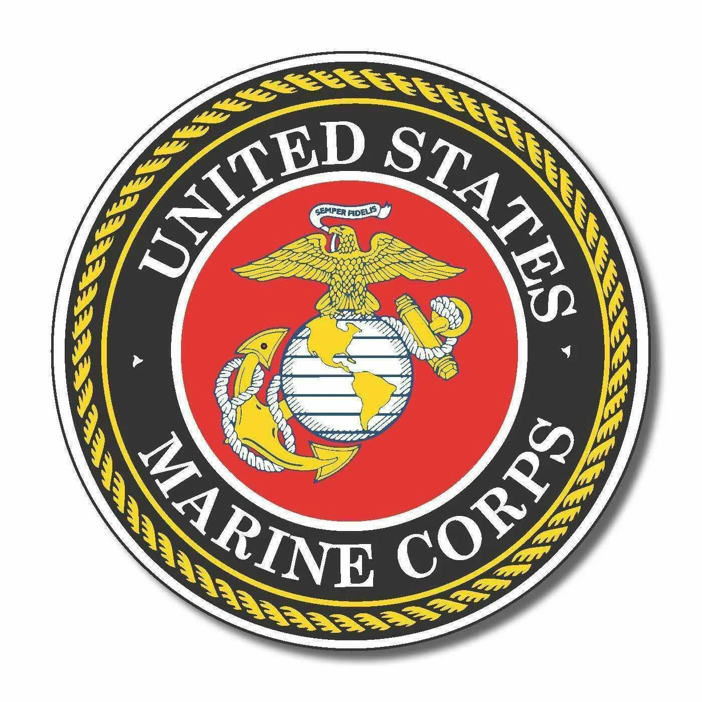 

USA USMC MARINE CORP Hard Hat For Auto Car/Bumper/Window Decal Sticker Decals DIY Decor CT2278