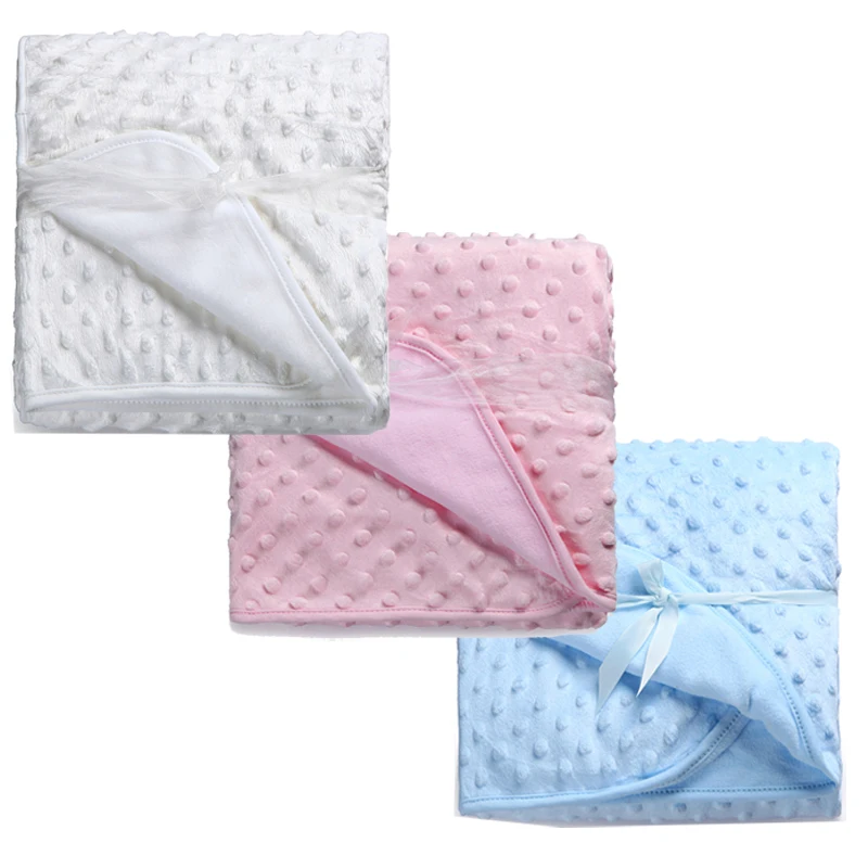 

2019 New winter baby blankets coral fleece newborn baby sleeping blanket Factory Sales 75*100cm muslin Swaddling Bedding Set