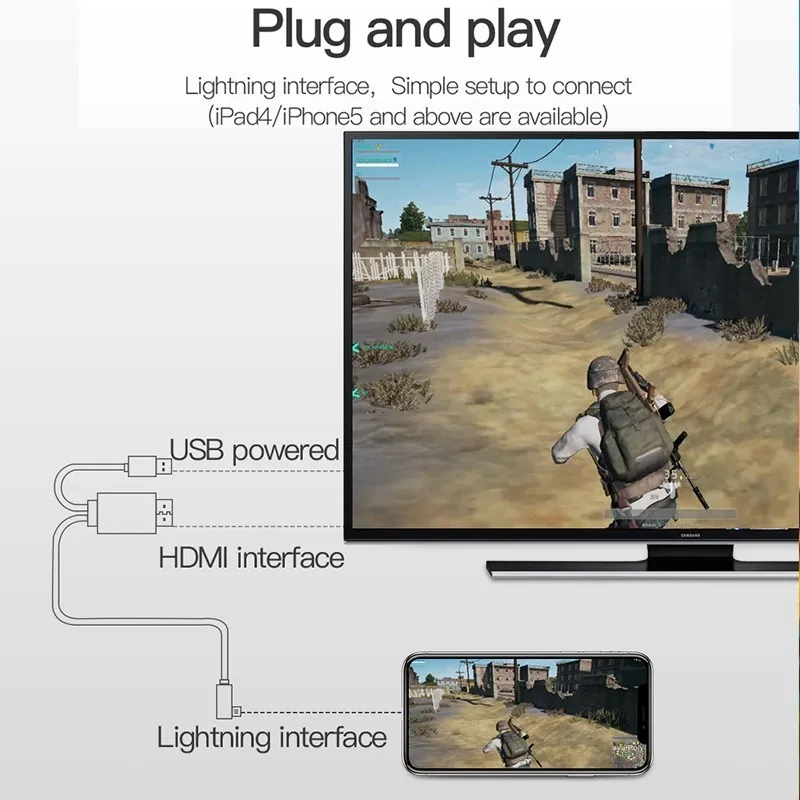 4K HD для iphone lightning к HDMI Кабель адаптер 3 5 м 8 pin HDTV TV конвертер с USB быстрой зарядки