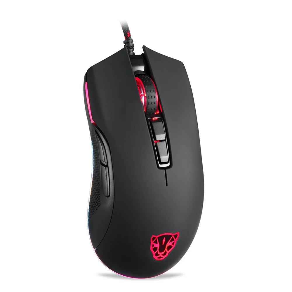 Motospeed V70 Wired USB PUBG Gaming Mouse PMW3325/3360 5000/12000 DPI RGB LED Backlight Mouse Gamer