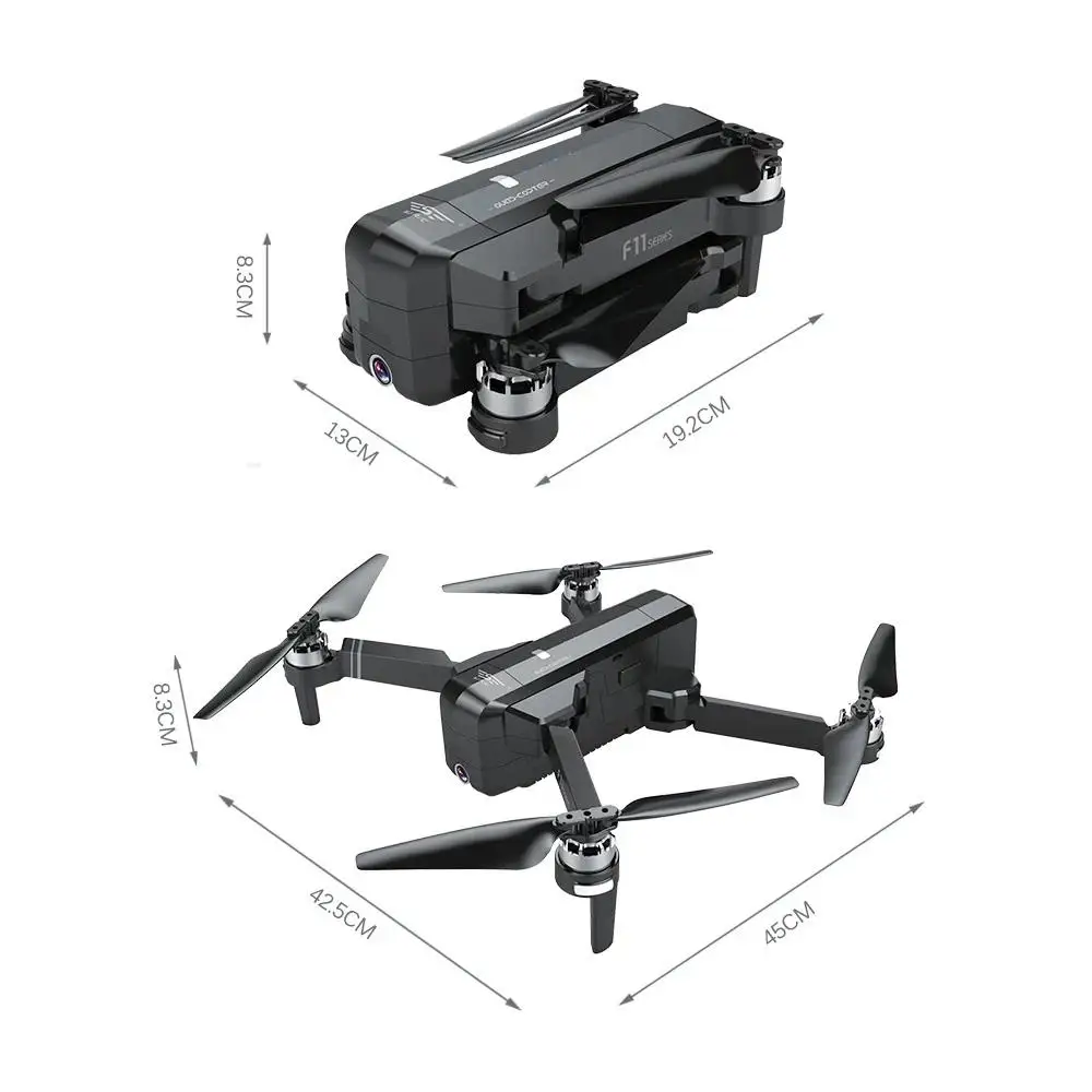 Квадрокоптер SJRC F11 PRO с GPS Wi Fi FPV 1080P/2K HD камера 25 минут полета Vs SG906|Радиоуправляемые