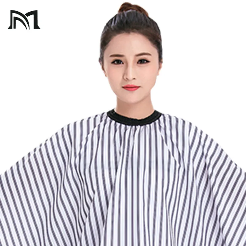 Drop-shipping 2 Colors Polyester Salon Wrap Apron Stripe Leisure Style Peri Cloth Water-repellent Cape Hairdressing Assistant B1 Drop-shipping 2 Colors Polyester Salon Wrap Apron Stripe Leisure Style Peri Cloth Water-repellent Cape Hairdressing Assistant B1