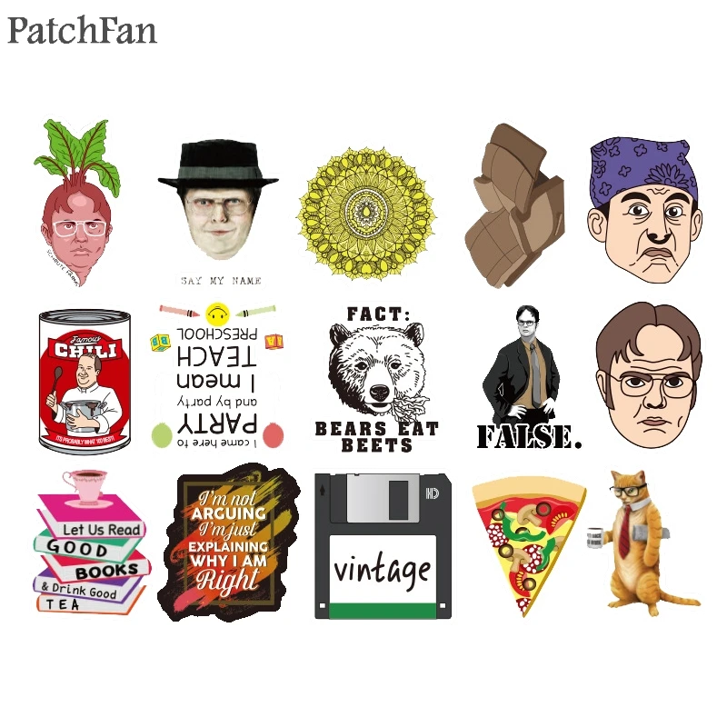 Patchfan 50 шт. офиса Дуайт Schrute ПВХ наклейки Набор сделай сам для дома украшения