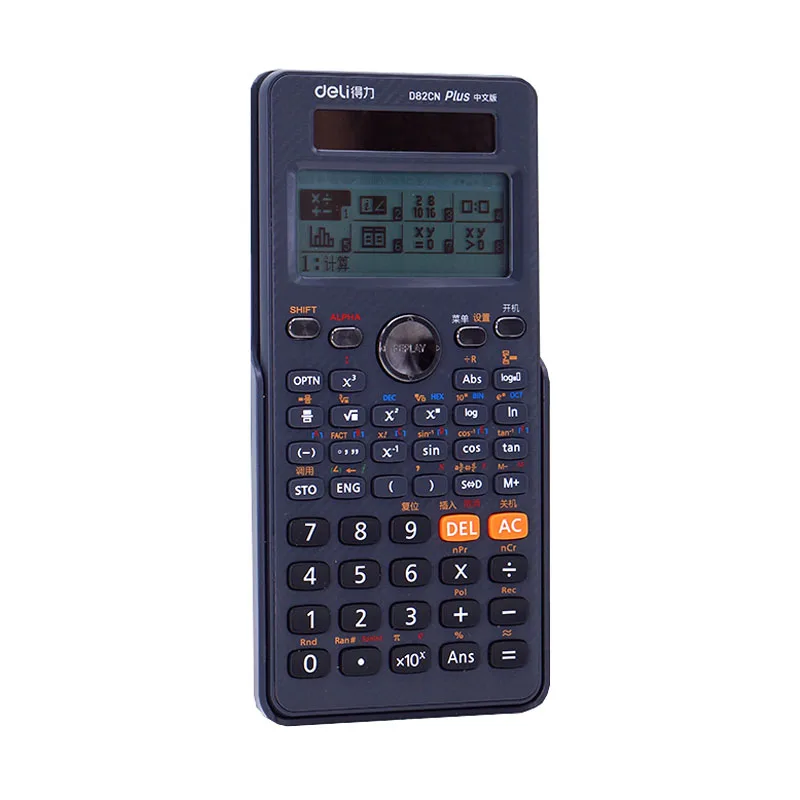 ديلي D991CN النسخة الصينية وظيفة آلة حاسبة علمية طالب الصف اختبار الشمسية الكمبيوتر D82CN