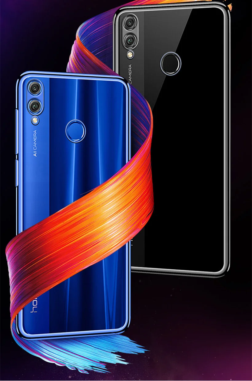 Ultra Thin Soft Transparent TPU Case For Huawei Honor 8x clear plating bumper cover Honor 8x Huawei Phone Case Capa (1)