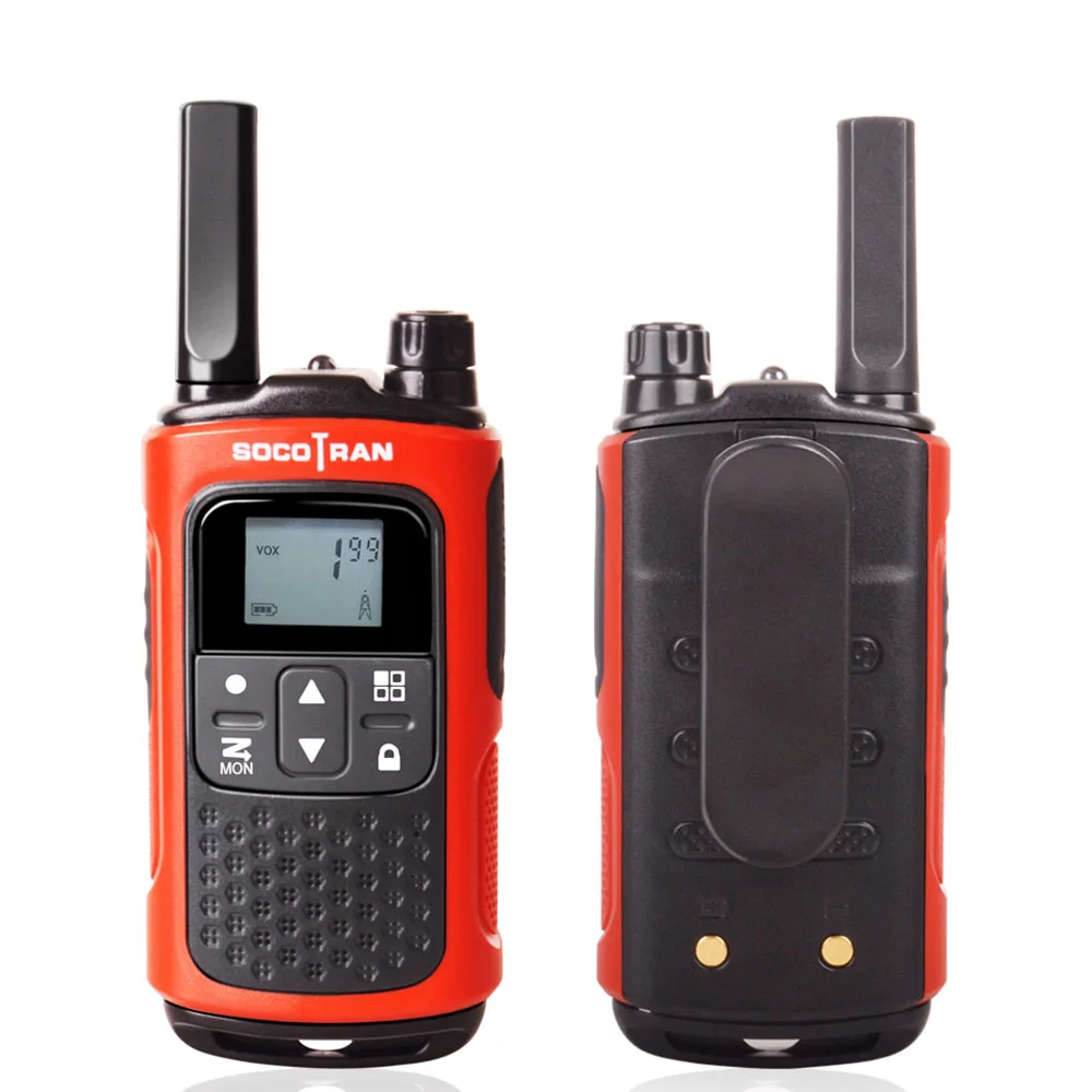 1 пара беслицензионных Walkie Talkies FRS/GMRS Long Range ham радио аккумуляторная батарея Socotran T80 0,5 W 22CH VOX ЖК-фонарик