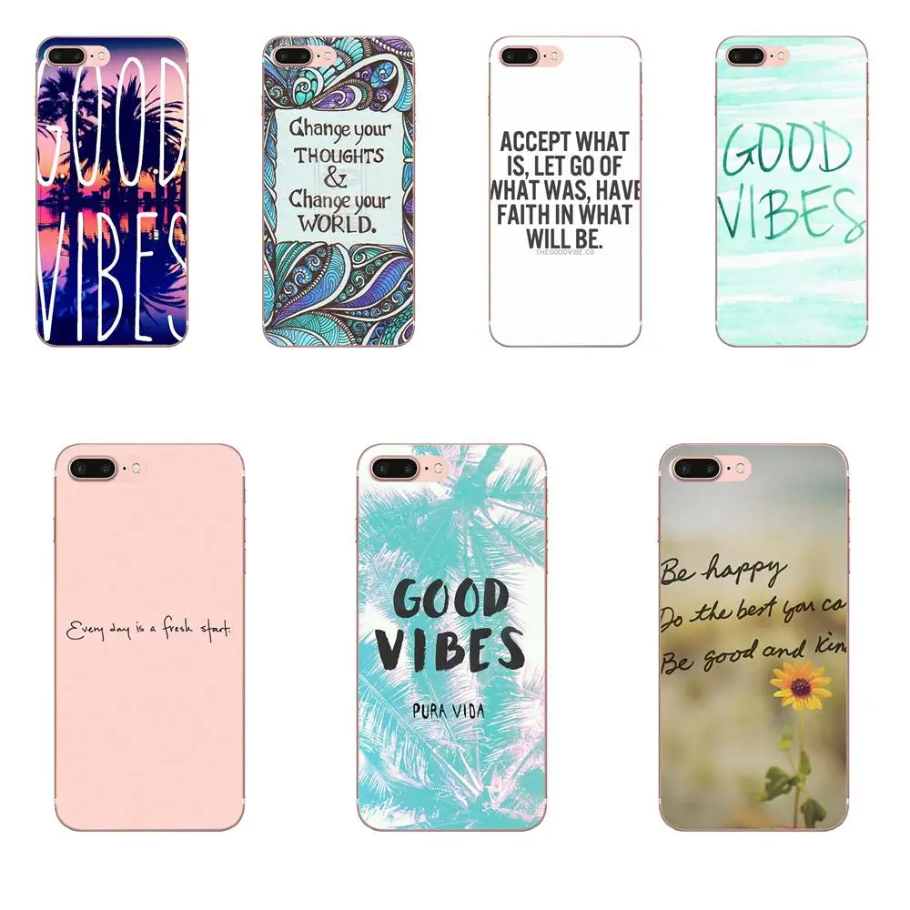 Bixedx Good Vibes Tumblr котировки для Sony Xperia Z Z1 Z2 Z3 Z4 Z5 compact Mini Premium M2 M4 M5 T3 E3 E5 XA Мягкая