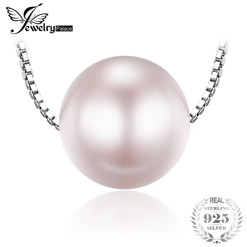 

JewelryPalace Fashion Round 8.5mm Freshwater Cultured Pearl 45cm Box Chain Necklace 925 Sterling Silver Fine Jewelry On Sale