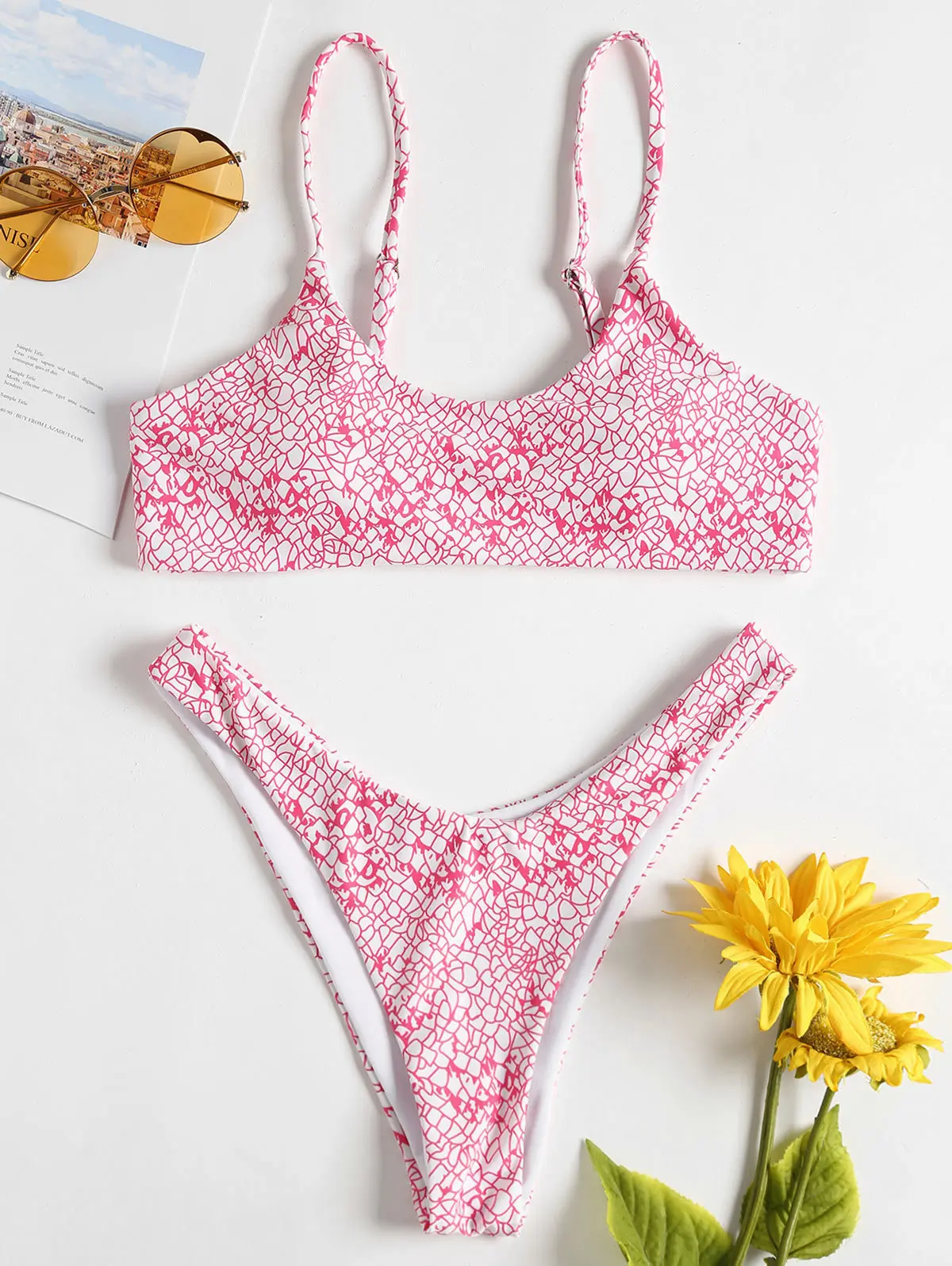

Leopard Bikini Set Sexy Halter Bandeau Push Up Padded Swimsuit Women Beach Bathing Suit Bather Biquini Maillot De Bain Femme
