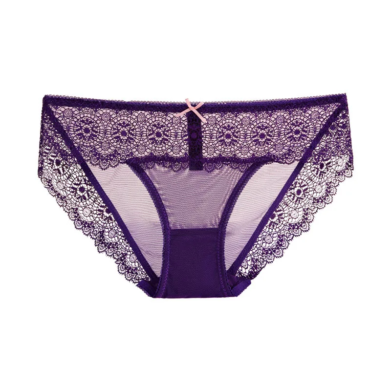 Sexy Lace Women Panties Transparent Mesh Underpants Elegant Pretty Briefs Seamless Cotton Women Underwear Hipster Lingrie (7)