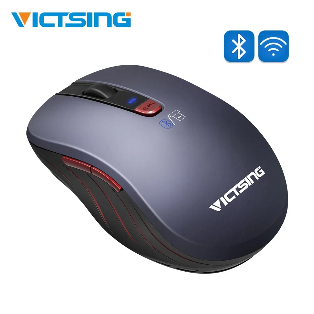 

VicTsing Bluetooth Mouse 2.4G Wireless Mouse Portable Ergonomic Mouse Computer Mouse For Windows 7/8/10/XP/Vista/Mac OS/Notebook