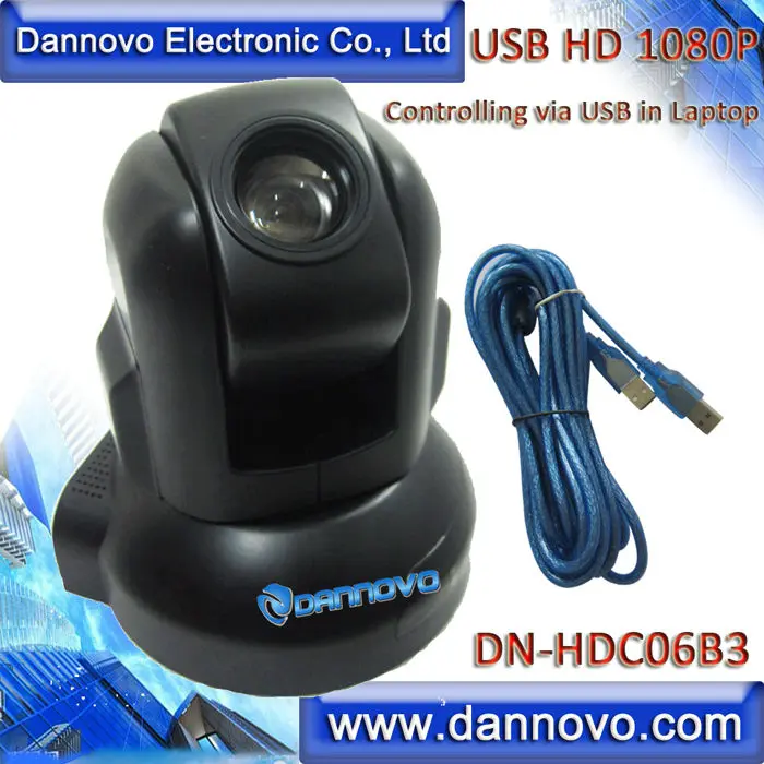 Sistema de Conferência de Vídeo da Câmera Suporte do Microsoft Zoom de 3x Dannovo Webcam Lync Cisco Jabber Webex Skype Dn-hdc06b3 Usb hd Ptz