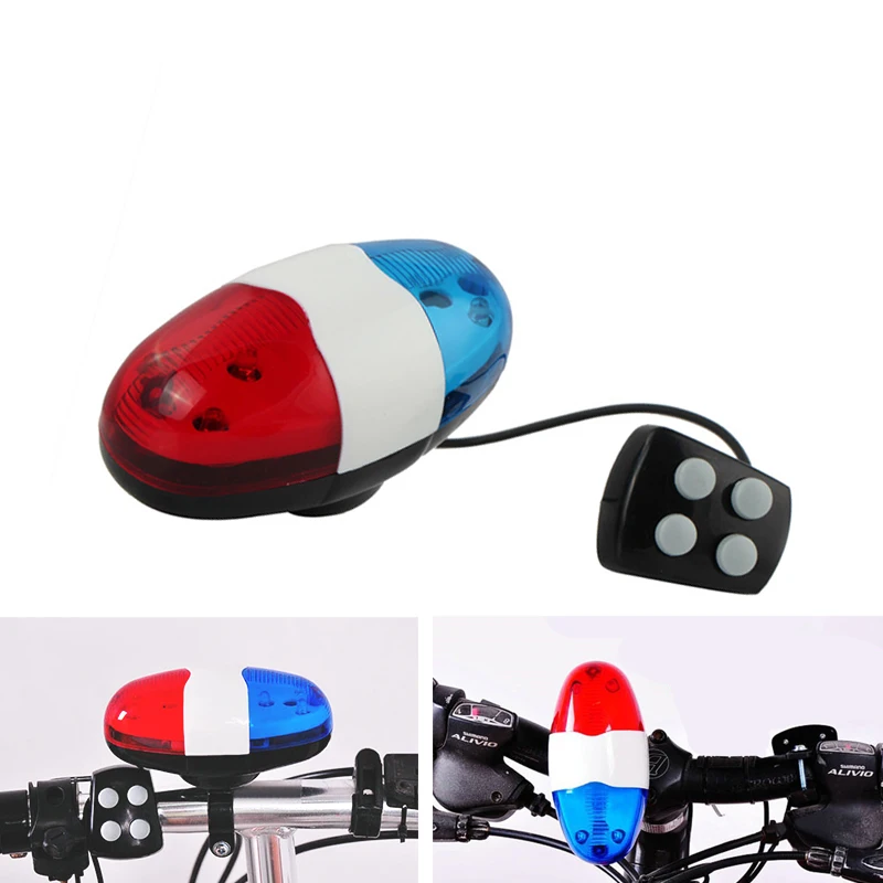 DUUTI Bicycle Bell 6LED 4 Tone Horn Bike Call LED Light Electronic Siren Kids Accessories for Scooter | Спорт и развлечения