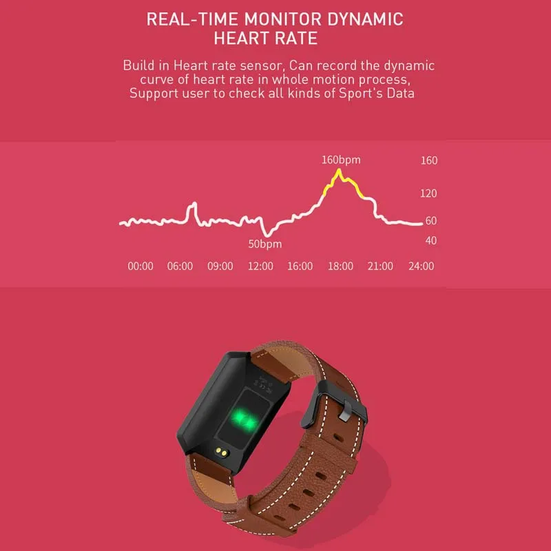 CK19 Smart Watch IP67 Waterproof Wearable Device Bluetooth Pedometer Heart Rate Monitor Color Display Smartwatch For Android/IOS