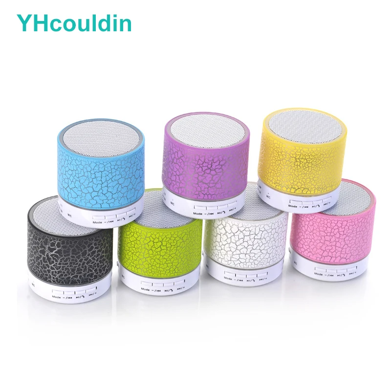 

Bluetooth Wireless Speakers With SD Card LED Portable Grill Mesh Speaker For Xiaomi Redmi Huawei Honor Laptop Mobile