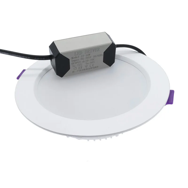 

LED ultra thin down light 12W 15W slim round panel light LED ceiling recessed grid down light round spot lamp 12-18W